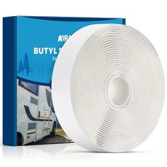 Butyl Tape White 1 Pack, 1/8″ x 3/4″ x 30 ft, Butyl Sealant Tape RV Putty Rubbe