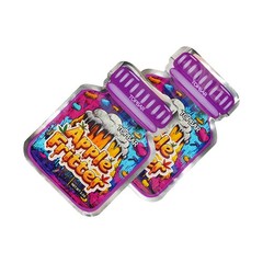 100X Vibrant Print Jar Mylar Storage Bag 3.5g Resealable Airtight Zipper Pouches