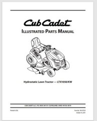Cub Cadet Hydrostatic Tractor Models LTX1050 KW Parts Manual 60 pages 2011