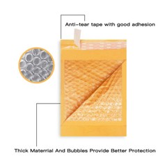 1000pcs #000 4×8 Kraft Bubble Padded Envelopes Mailers Inner 4×7 MADE IN THE USA