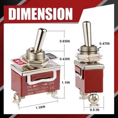 Waterproof 12V 30A Heavy Duty SPST 2Pin Toggle Switch ON OFF Durable