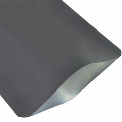 Multi-Size Both-Sided Matte Black Aluminium Mylar Open Top Bag w/ Tear Notches