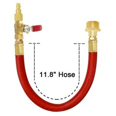Brass Winterize Blowout Adapter Kit Air Quick Connect to 3/4″ GHT Thread with Ho