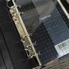 Filofax Nappa Personal Organizer Black Deluxe Nappa Leather 2016 Inserts NEW