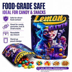 100pcs 3.5g Mixed Holographic Mylar Bags Smell Proof Resealable Zipper Pouches