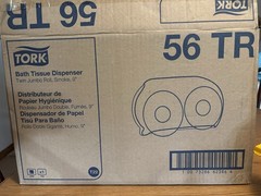 Tork Bath Tissue Dispenser 59TR Twin Roll Smoke Commercial Toilet Paper Holder