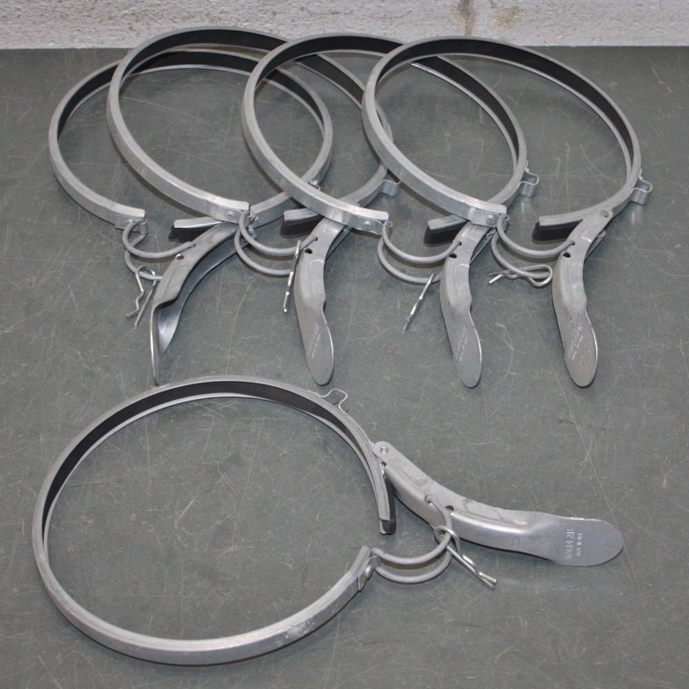 (5) Nordfab 6″ Duct Clamp 8010005525, Quick Release, Galvanized Steel, Nitrile