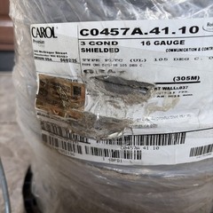 CAROL C0457A.41.10 Data Cable 3 Wire Gray 1000ft Open Box Free Shipping