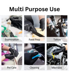 Advance Black Nitrile Exam Gloves 5 Mil Powder Latex Free Bulk 1000ct Glove