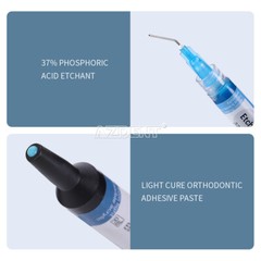 Dental Orthodontic Adhesive Light Cure Band Cement Shade Blue Glue Intra Kit USA