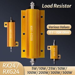 5W-500W Golden Aluminium Load Resistor Wirewound Various Values 0.1-10K Ω