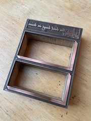 Printing Letterpress Printers Block ‘Very Best In Town’ Mortised Copper (283)
