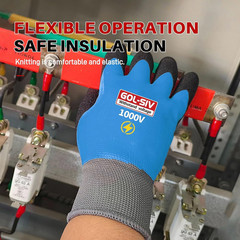 Electrician Gloves 1000V High Voltage,Astm D120 Certified & Double Insulated Ele