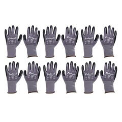 Safety Work Gloves MicroFoam Nitrile Coated Foam Gloves L-Size/6 Pairs
