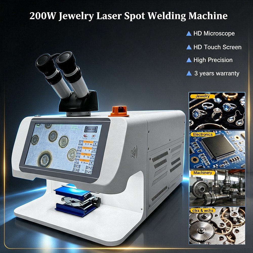 160 Joules 200W Jewelry Spot Welder Laser Welding Machine for Gold Silver Metal