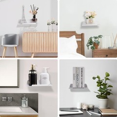 8”W x 6.3”D Small Floating Metal Wall Shelf,Deep Floating Shelves for Speak…
