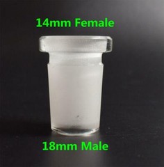 Glass Adapter Slide Bowl Extension Glass Expander 14mm Female to 18mm Male