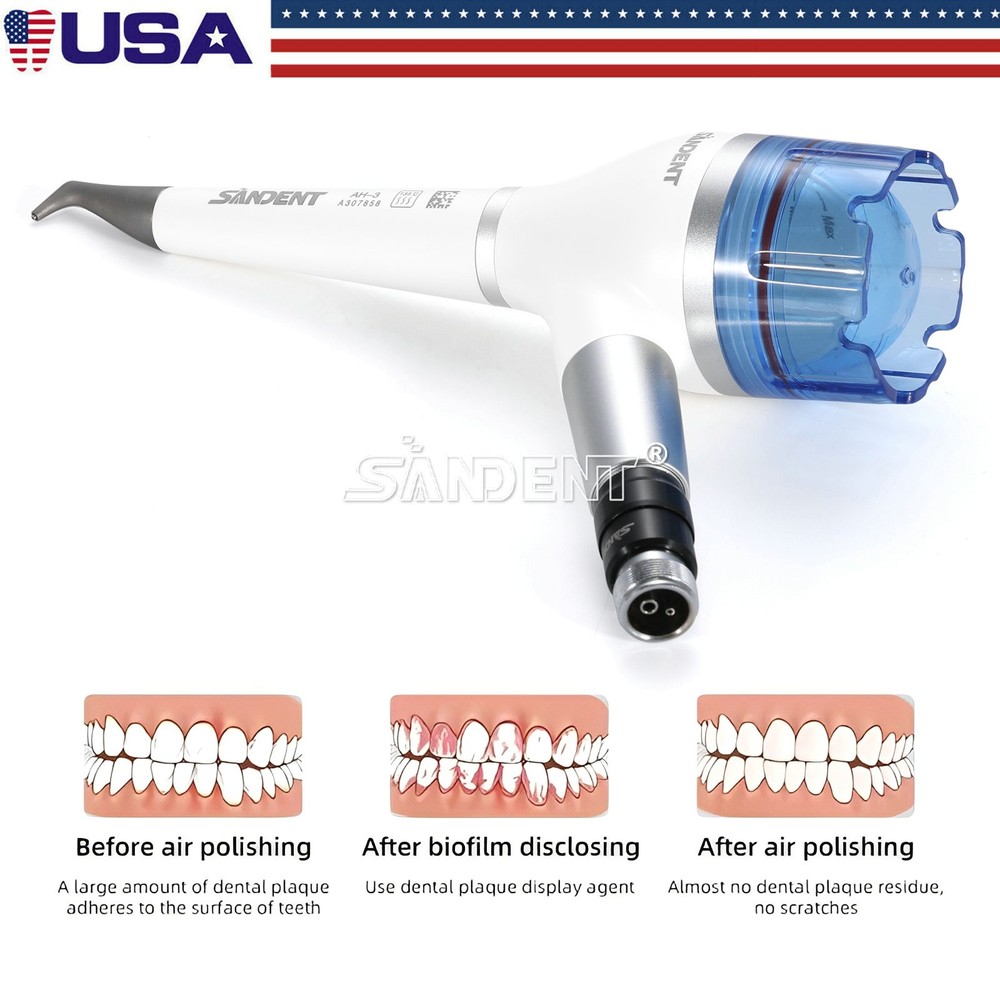2/4 H Dental Air Polisher Teeth Polishing Handpiece Air Flow Prophy Jet Hygiene