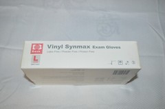 BASIC ~ VINYL SYNMAX EXAM GLOVES ~ LATEX FREE ~ POWDER FREE ~ 100 COUNT ~ LARGE