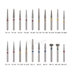 AZDENT Dental FG Diamond Burs for High Speed Handpiece Friction Grip 5pcs/pack
