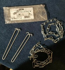 Lithonia Lighting HC36 Shop Light Fixture Hanging Chain & Hook Set, 36″