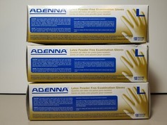 Adenna Latex Powder Free Examination Gloves Size Large 3 Boxes