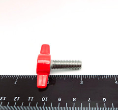 M8 x 1.25mm Thumb Screw T Bolts Red Tee Wing Plastic Clamping Knob 8mm 4-12 Pack