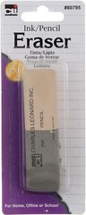 2 Sided Ink and Pencil Eraser, Gray/White (80795)
