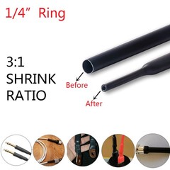 5-100ft Black Φ1/4″ (6.4mm) Heat Shrink Tubing 3:1 Dual Wall Adhesive Glue Lined