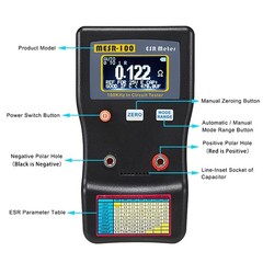 New MESR-100 V2 ESR Meter Capacitor Tester 0.01–100Ω Low Ohm Circuit Tester
