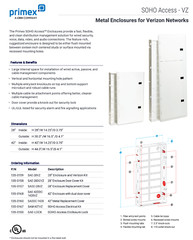 Primex 28in structured media enclosure w/ cover and 120V Receptacle