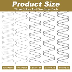 15 Rolls Jewelry Wire 18 20 22 24 26 Gauge Copper Stainless Steel Beading