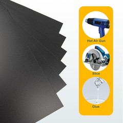4 Pack Black Plastic Sheets 12x12x0.04 in Flexible High Tensile Plastic Sheet…