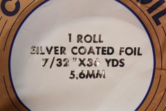 Copper Foil Electrical Tape Silver Coated 7/32in X 36yd 1 Roll 5.6mm Made USA