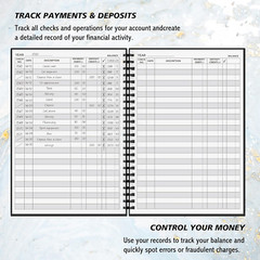 Accounting Ledger Book – A5 Check Register for Small Businesses & Personal Use,
