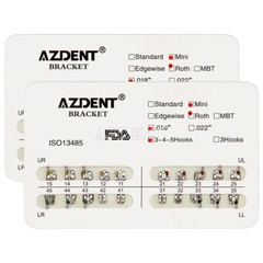 Dental Orthodontic Bracket Braces Mini Roth/MBT Slot .022/.018 3-4-5 Hooks USA