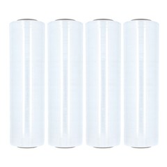 18″ x 1000′ x 100 Cast Hand Stretch Film Gauge Clear Plastic Wrap 8 Rolls