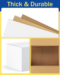 20-Pack Assorted Shipping Boxes: Small White Corrugated Mailers