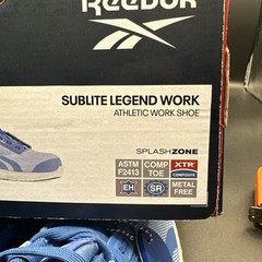Reebok Work Safety Toe Shoe Women Blue Sublite Cushion Work Composite Toe 7.5W