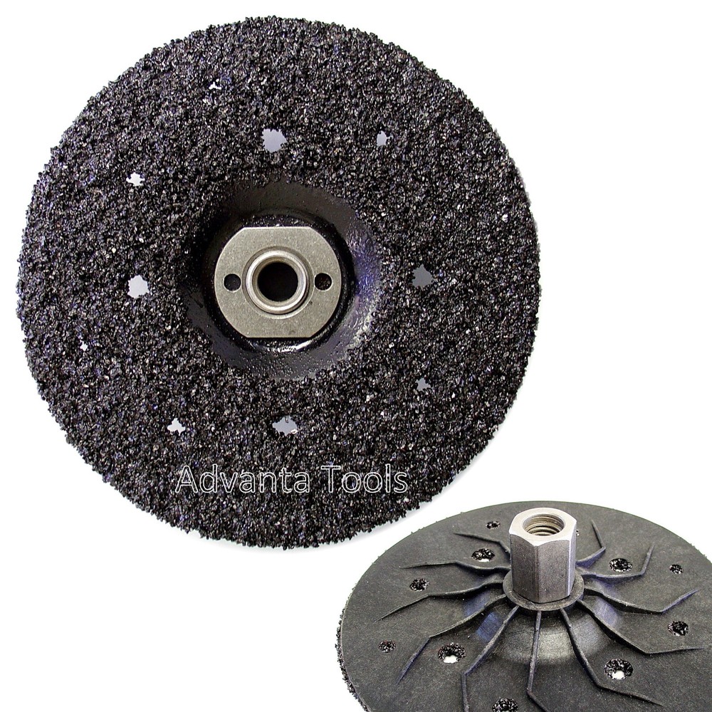7” Silicon Carbide Abrasive Disc 4 Grinding Epoxy + One 5/8″-11 Adapter– 16 Grit