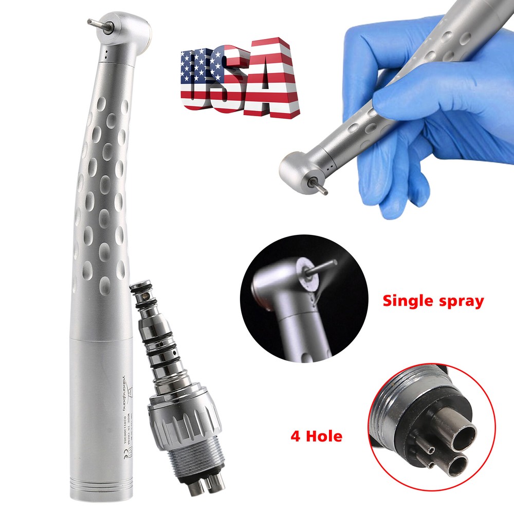 Dental High Speed / Fiber Optic LED Handpiece 4/6Hole Quick Coupler Fit KaV