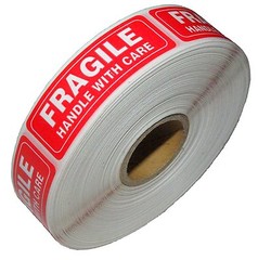 5 Rolls 5000 1 x 3 FRAGILE HANDLE WITH CARE Stickers, Easy Peel and Apply