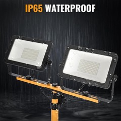 20000 Lumen 200W LED Work Light with Stand 2 Head Tripod