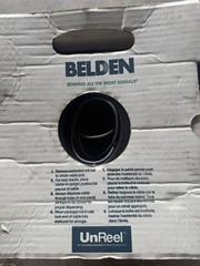 Belden Wire 8451-008 305 MTR 22AWG 2 Conductor CMR75C Cable Riser Gray 1000ft