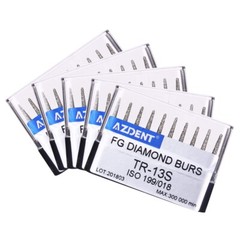 100 Pcs Dental FG Diamond Burs for Abrade Crown Cavity Preparation TR-13S
