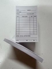 Restaurant Order Pads 3×4 100 Sheets Blank Guest Check Books Pack of 8
