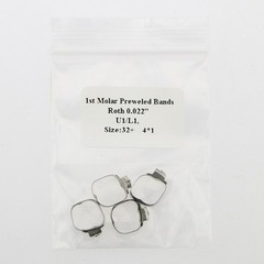 Orthodontic Pre-Welded 1st Molar Bands Roth .022 Buccal Tube Single 29-43+