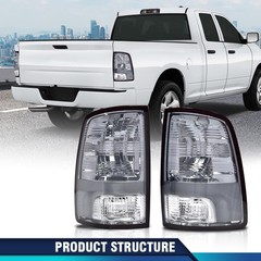 Tail Lights Assembly Rear Smoke No Bulbs Dodge Ram 1500 2500 3500 09-20