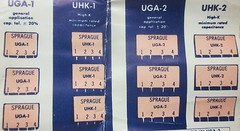 PEC Sprague UHK-1 Capacitor 7 Various Values 4 Pin 0.001 To 0.004uF Vintage