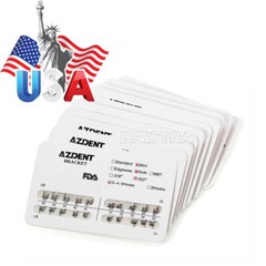 10X Dental AZDENT Orthodontics Metal Brackets Brace Mini Roth 022 Hooks 345 USPS